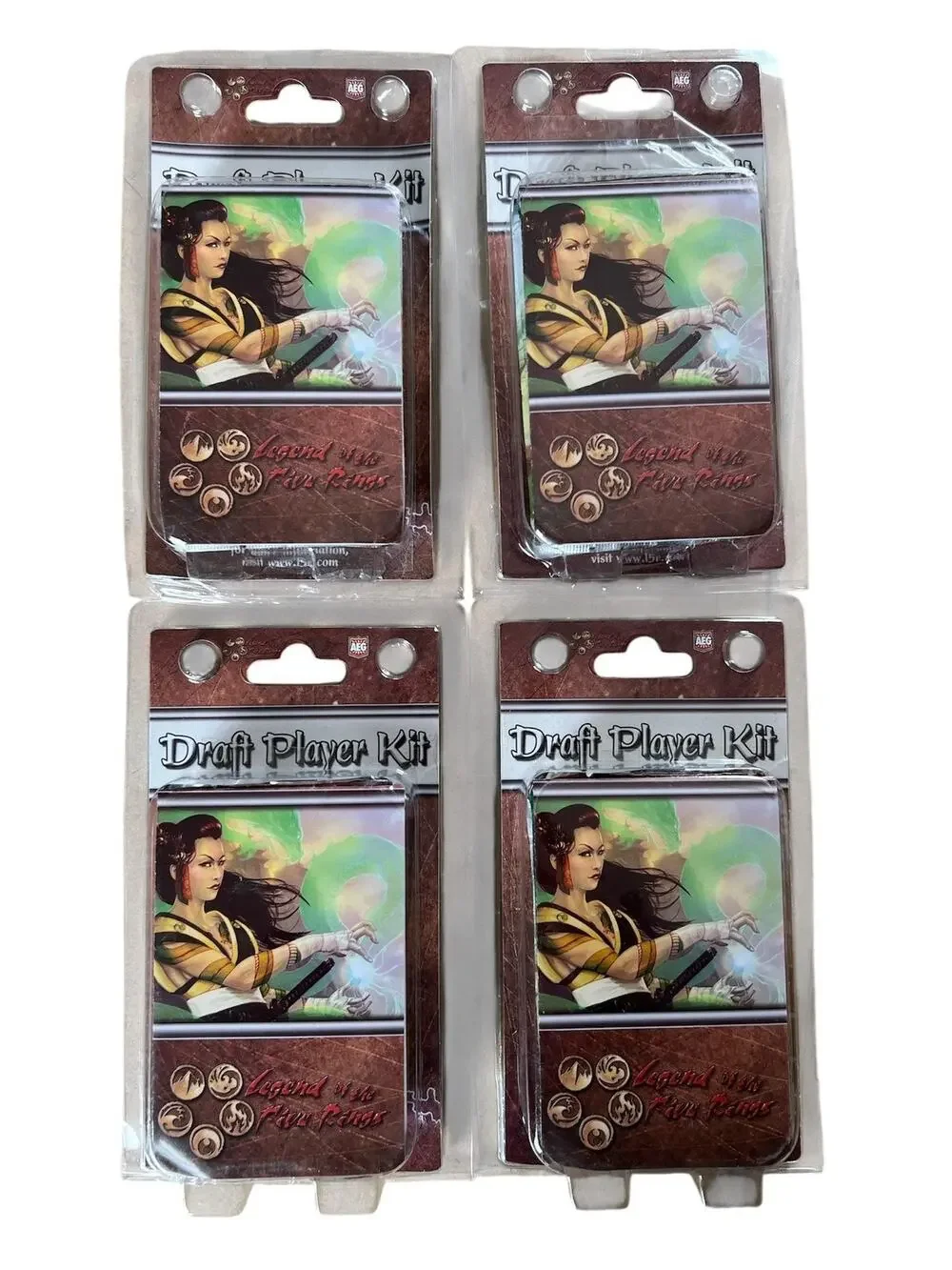 Lot Of 4 Legend Of The Five Rings Draft Player Kit White Edition Arc AEG Sealed